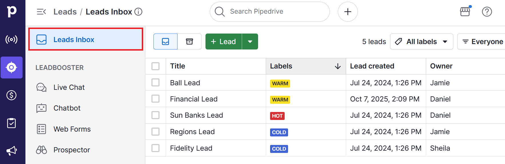 CRM strategy Pipedrive lead segmentation